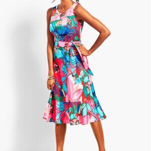 Talbots: TROPICAL FLORAL FIT-AND-FLARE DRESS